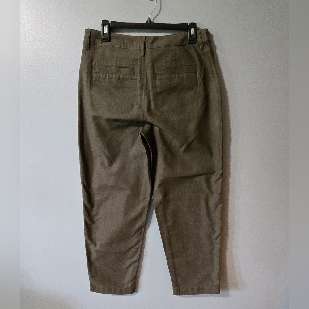 J. Crew Womens Casual Cropped Camp Pant Size 8 Olive Green NWT Gorpcore Relaxed - Picture 3 of 9